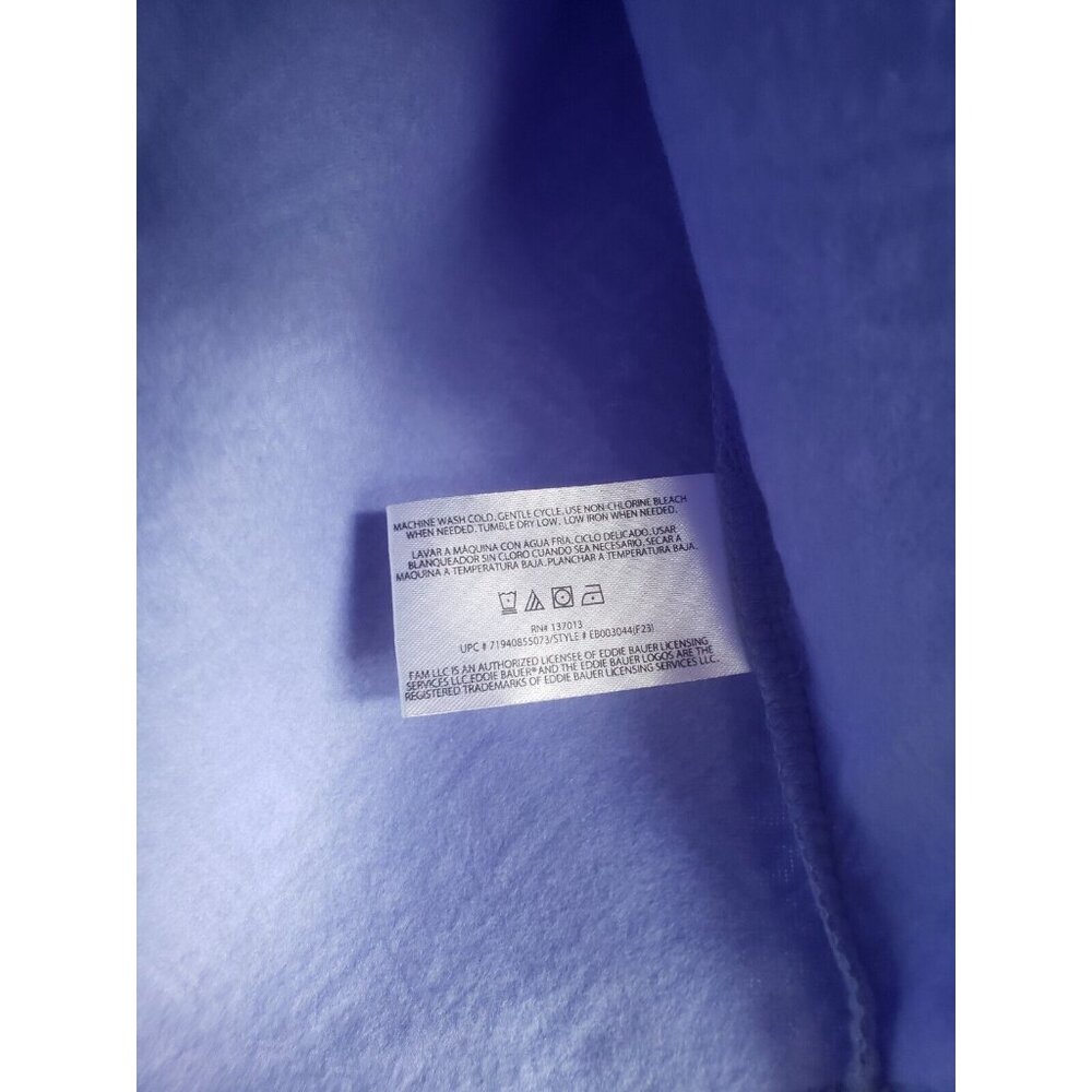 Eddie Bauer Womens M Sweatshirt Polar Fleece 1/4 Zip Lgt Blue Activewear NWT - Picture 6 of 7